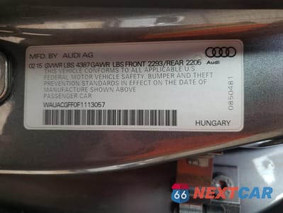 Zdjęcie 13 z 13 samochodu: 2015 AUDI A3 PREMIUM VIN:WAUACGFF0F1113057 - miniatura