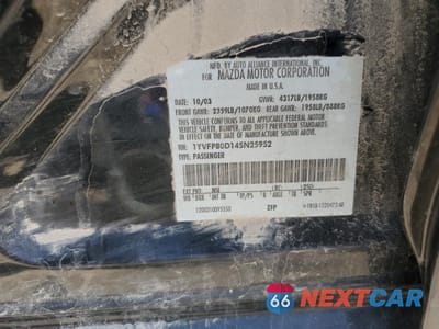 Zdjęcie 12 z 13 samochodu: 2004 MAZDA 6 S VIN:1YVFP80D145N25952 - miniatura