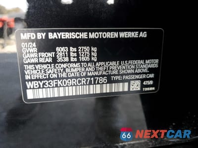 Zdjęcie 12 z 12 samochodu: 2024 BMW I5 EDRIVE 40 VIN:WBY33FK09RCR71786 - miniatura