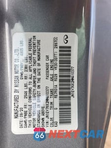Zdjęcie 12 z 13 samochodu: 2021 INFINITI Q60 LUXE VIN:JN1EV7KK2MM410377 - miniatura