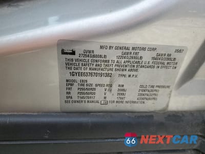 Zdjęcie 13 z 13 samochodu: 2007 CADILLAC SRX VIN:1GYEE637670191382 - miniatura