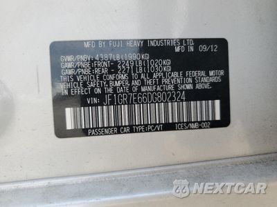 Zdjęcie 12 z 12 samochodu: 2013 SUBARU IMPREZA WRX VIN:JF1GR7E66DG802324 - miniatura