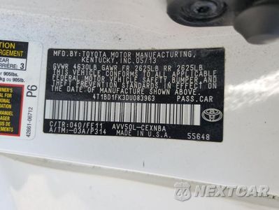Zdjęcie 12 z 12 samochodu: 2013 TOYOTA CAMRY HYBRID VIN:4T1BD1FK3DU083963 - miniatura