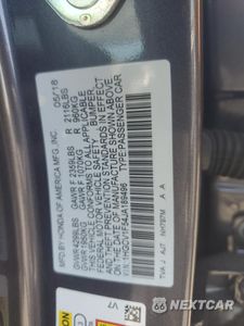 Zdjęcie 12 z 12 samochodu: 2018 HONDA ACCORD EXL VIN:1HGCV1F54JA189496 - miniatura