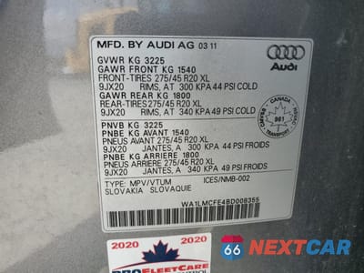 Zdjęcie 14 z 14 samochodu: 2011 AUDI Q7 PREMIUM PLUS VIN:WA1LMCFE4BD008355 - miniatura