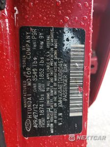 Zdjęcie 12 z 13 samochodu: 2013 HYUNDAI ACCENT SE VIN:KMHCU5AE1DU060467 - miniatura
