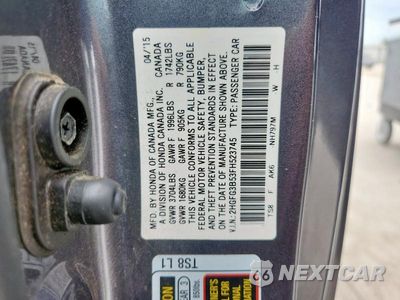 Zdjęcie 12 z 12 samochodu: 2015 HONDA CIVIC LX VIN:2HGFG3B53FH523745 - miniatura