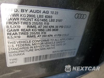 Zdjęcie 13 z 13 samochodu: 2024 AUDI Q7 PREMIUM PLUS VIN:WA1LCBF76RD006163 - miniatura