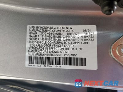 Zdjęcie 13 z 13 samochodu: 2024 HONDA ODYSSEY ELITE ELITE VIN:5FNRL6H94RB048250 - miniatura