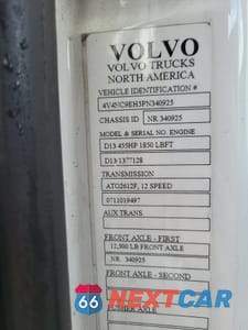 Zdjęcie 10 z 10 samochodu: 2023 VOLVO VN VNL VIN:4V4NC9EH5PN340925 - miniatura