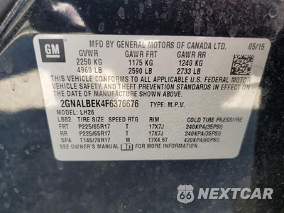 Zdjęcie 12 z 14 samochodu: 2015 CHEVROLET EQUINOX LT VIN:2GNALBEK4F6376676 - miniatura