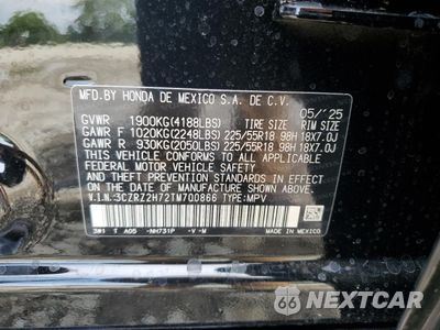 Zdjęcie 13 z 16 samochodu: 2026 HONDA HR-V EXL VIN:3CZRZ2H72TM700866 - miniatura