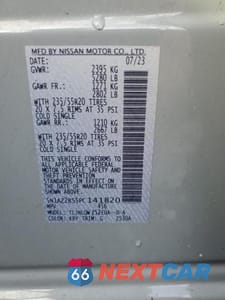 Zdjęcie 13 z 13 samochodu: 2023 NISSAN MURANO SV VIN:5N1AZ2BS5PC141820 - miniatura