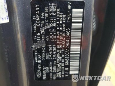 Zdjęcie 14 z 16 samochodu: 2017 HYUNDAI TUCSON LIMITED VIN:KM8J3CA42HU423466 - miniatura