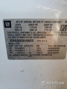 Zdjęcie 12 z 13 samochodu: 2017 CHEVROLET EQUINOX LS VIN:2GNALBEK2H1606070 - miniatura