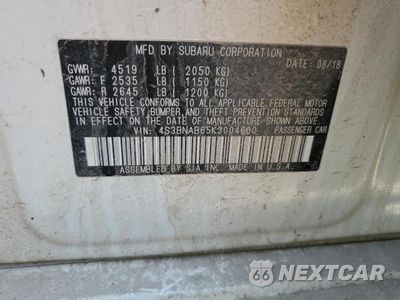 Zdjęcie 12 z 12 samochodu: 2019 SUBARU LEGACY 2.5I VIN:4S3BNAB65K3004600 - miniatura