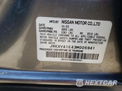 Zdjęcie 12 z 12 samochodu: 2003 INFINITI M45 VIN:JNKAY41E43M005941 - miniatura