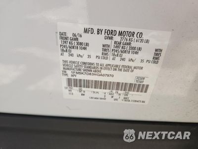 Zdjęcie 13 z 16 samochodu: 2017 FORD EXPLORER XLT VIN:1FM5K7D83HGA07970 - miniatura