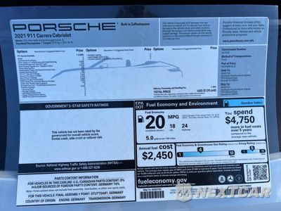 Zdjęcie 14 z 15 samochodu: 2021 PORSCHE 911 CARRERA VIN:WP0CA2A91MS239859 - miniatura