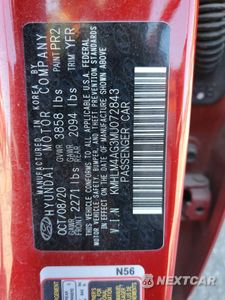 Zdjęcie 13 z 15 samochodu: 2021 HYUNDAI ELANTRA SEL VIN:KMHLM4AG3MU072843 - miniatura