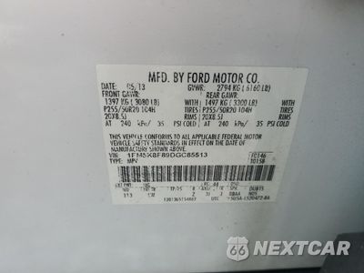 Zdjęcie 13 z 15 samochodu: 2013 FORD EXPLORER LIMITED VIN:1FM5K8F89DGC85513 - miniatura