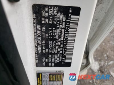 Zdjęcie 13 z 13 samochodu: 2012 HYUNDAI SANTA FE GLS VIN:5XYZG3AB7CG102141 - miniatura
