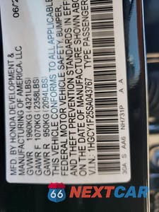Zdjęcie 12 z 13 samochodu: 2025 HONDA ACCORD LX VIN:1HGCY1F25SA043767 - miniatura