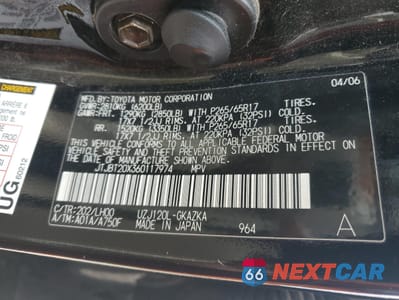 Zdjęcie 13 z 13 samochodu: 2006 LEXUS GX 470 VIN:JTJBT20X360117974 - miniatura