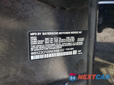 Zdjęcie 12 z 12 samochodu: 2022 BMW IX XDRIVE50 VIN:WB523CF0XNCK66197 - miniatura