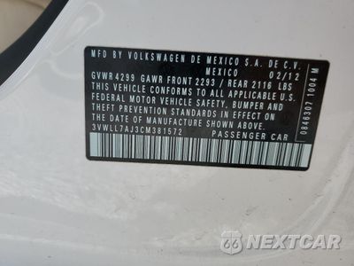Zdjęcie 12 z 12 samochodu: 2012 VOLKSWAGEN JETTA TDI VIN:3VWLL7AJ3CM381572 - miniatura
