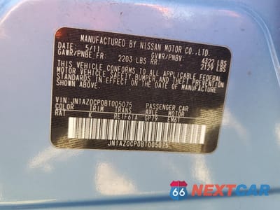 Zdjęcie 13 z 13 samochodu: 2011 NISSAN LEAF SV VIN:JN1AZ0CP0BT005075 - miniatura