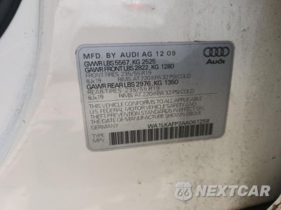 Zdjęcie 12 z 14 samochodu: 2010 AUDI Q5 PREMIUM PLUS VIN:WA1LKAFP2AA061258 - miniatura
