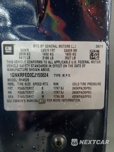 Zdjęcie 13 z 15 samochodu: 2012 CHEVROLET TRAVERSE LS VIN:1GNKRFED0CJ150824 - miniatura