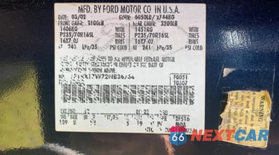 Zdjęcie 10 z 10 samochodu: 2002 FORD F150 VIN:1FTRX17W72NB36764 - miniatura