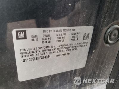 Zdjęcie 12 z 14 samochodu: 2015 CHEVROLET MALIBU 1LT VIN:1G11C5SL8FF334064 - miniatura