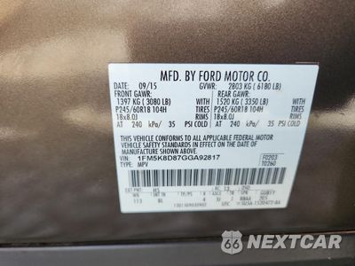 Zdjęcie 14 z 14 samochodu: 2016 FORD EXPLORER XLT VIN:1FM5K8D87GGA92817 - miniatura