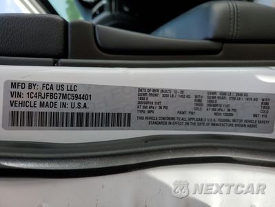 Zdjęcie 14 z 17 samochodu: 2021 JEEP GRAND CHEROKEE LIMITED VIN:1C4RJFBG7MC594401 - miniatura