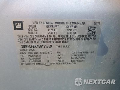 Zdjęcie 13 z 15 samochodu: 2014 CHEVROLET EQUINOX LT VIN:2GNFLFEK4E6121859 - miniatura