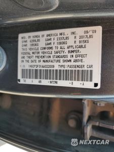 Zdjęcie 12 z 12 samochodu: 2010 HONDA ACCORD LX VIN:1HGCP2F31AA022009 - miniatura