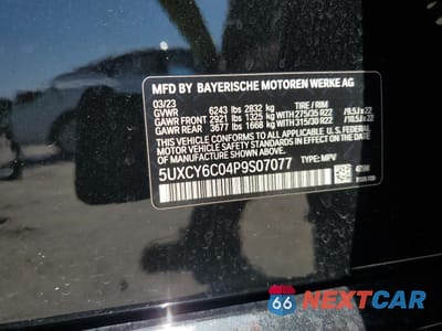 Zdjęcie 14 z 14 samochodu: 2023 BMW X6 XDRIVE40I VIN:5UXCY6C04P9S07077 - miniatura