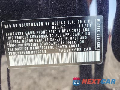 Zdjęcie 12 z 12 samochodu: 2021 VOLKSWAGEN JETTA S VIN:3VWC57BU6MM093758 - miniatura