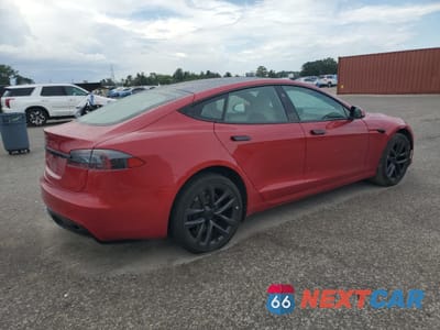 Trzecie zdjęcie samochodu z tyłu: 2021 TESLA MODEL S VIN:5YJSA1E52MF453284 - miniatura
