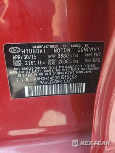 Zdjęcie 13 z 15 samochodu: 2016 HYUNDAI ELANTRA SE VIN:KMHDH4AE0GU545108 - miniatura