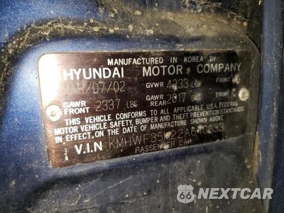 Zdjęcie 12 z 12 samochodu: 2002 HYUNDAI SONATA GLS VIN:KMHWF35H22A640633 - miniatura