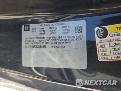 Zdjęcie 12 z 14 samochodu: 2016 CHEVROLET CAMARO LT VIN:1G1FA1RS7G0158582 - miniatura