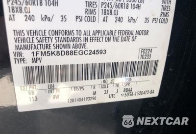Zdjęcie 10 z 10 samochodu: 2014 FORD EXPLORER XLT VIN:1FM5K8D88EGC24593 - miniatura