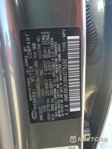Zdjęcie 12 z 14 samochodu: 2022 HYUNDAI TUCSON BLUE VIN:KM8JBCA18NU075192 - miniatura