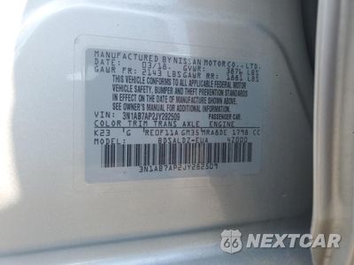 Zdjęcie 12 z 15 samochodu: 2018 NISSAN SENTRA S VIN:3N1AB7AP2JY282509 - miniatura