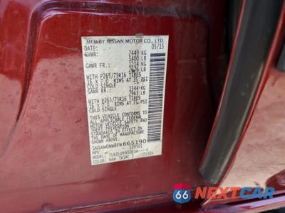 Zdjęcie 14 z 16 samochodu: 2015 NISSAN XTERRA X VIN:5N1AN0NW8FN665190 - miniatura