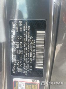 Zdjęcie 12 z 13 samochodu: 2024 HYUNDAI ELANTRA SEL VIN:KMHLM4DG4RU734870 - miniatura